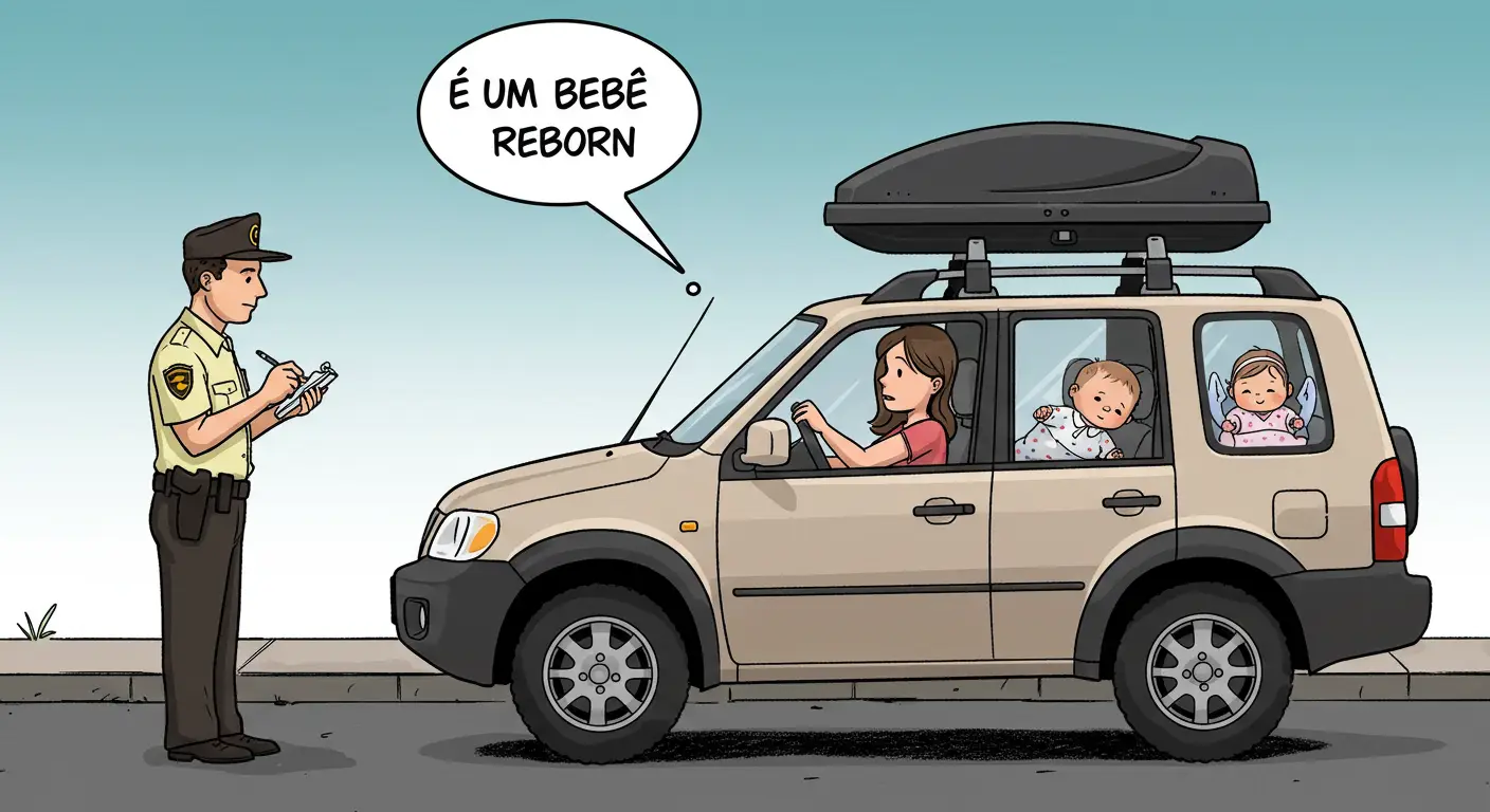 Transporte do bebê reborn fora da cadeirinha gera multa de trânsito?